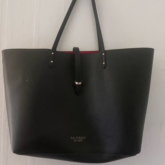 Victoria's Secret Handbags - Victoria's Secret Black Tote Classic Structured Design